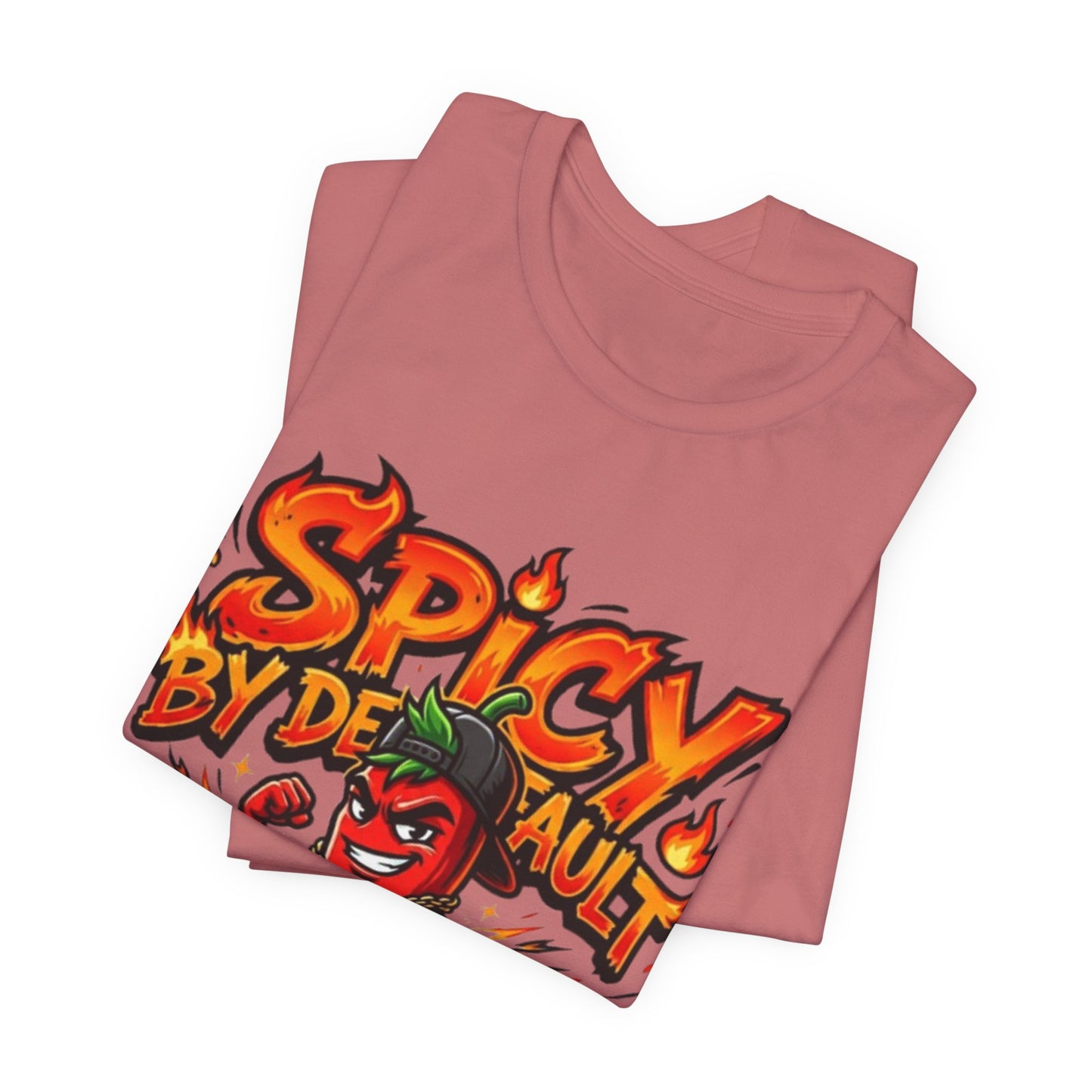 Spicy By Default T-Shirt — Funny Hot Pepper Graphic Tee