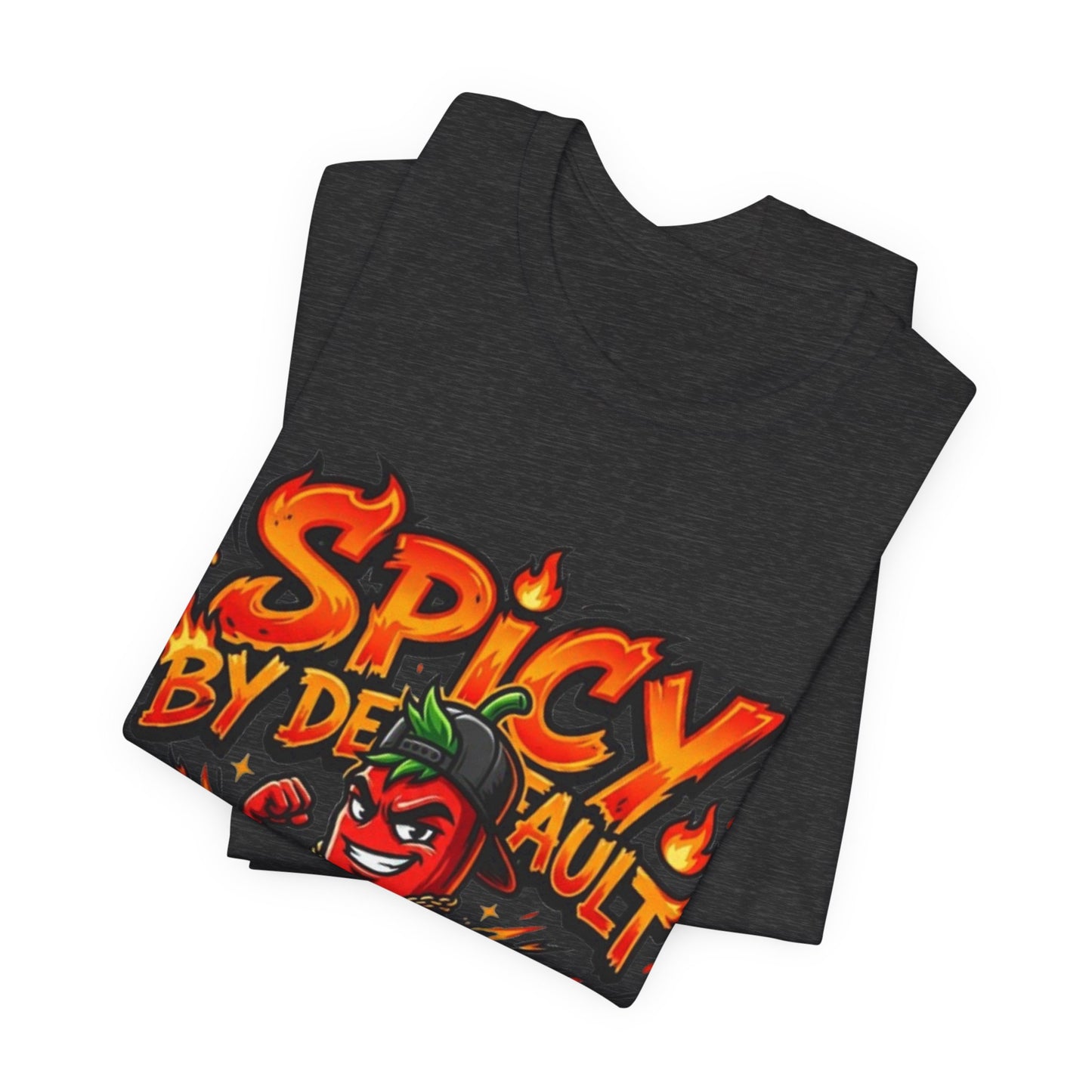 Spicy By Default T-Shirt — Funny Hot Pepper Graphic Tee