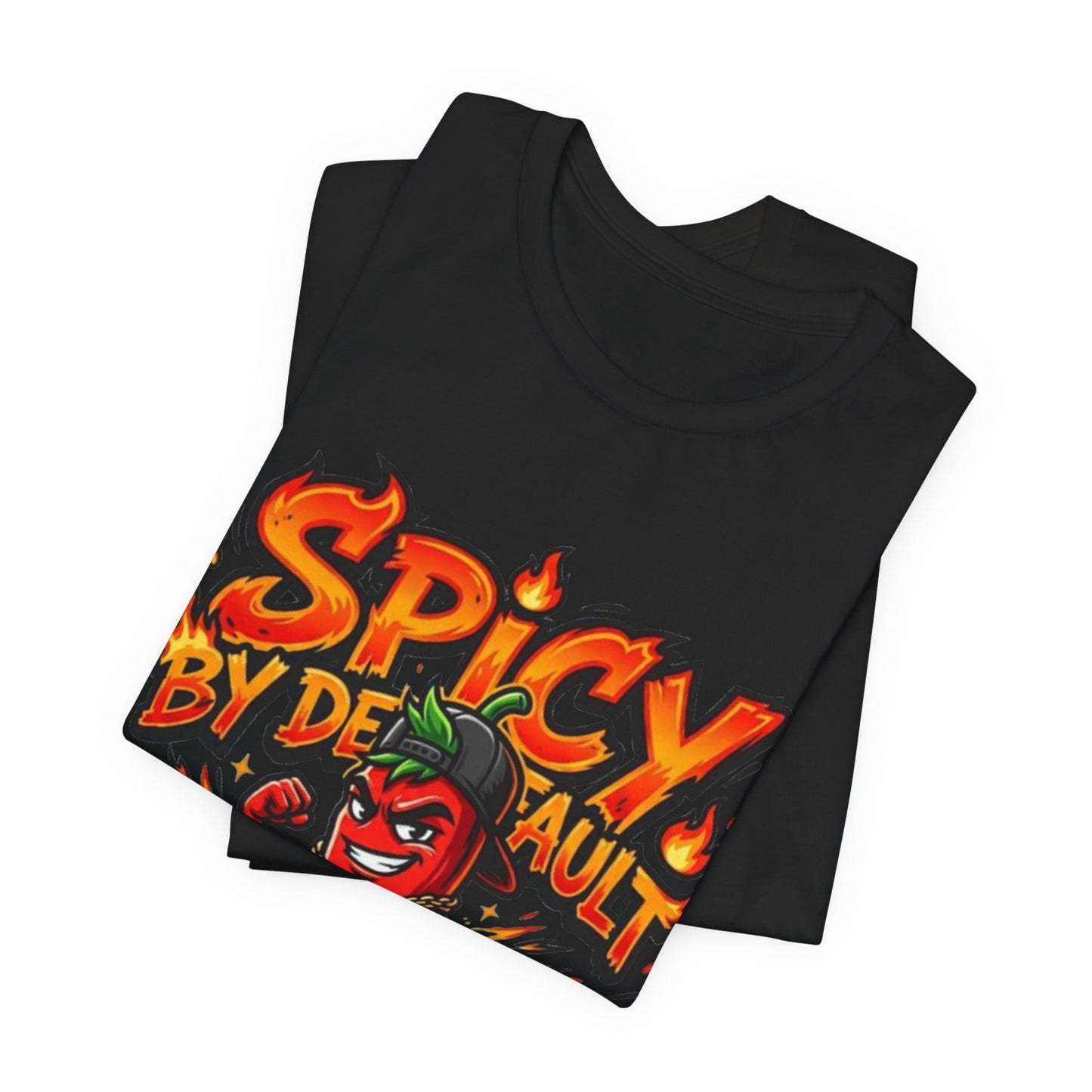 Spicy By Default T-Shirt — Funny Hot Pepper Graphic Tee