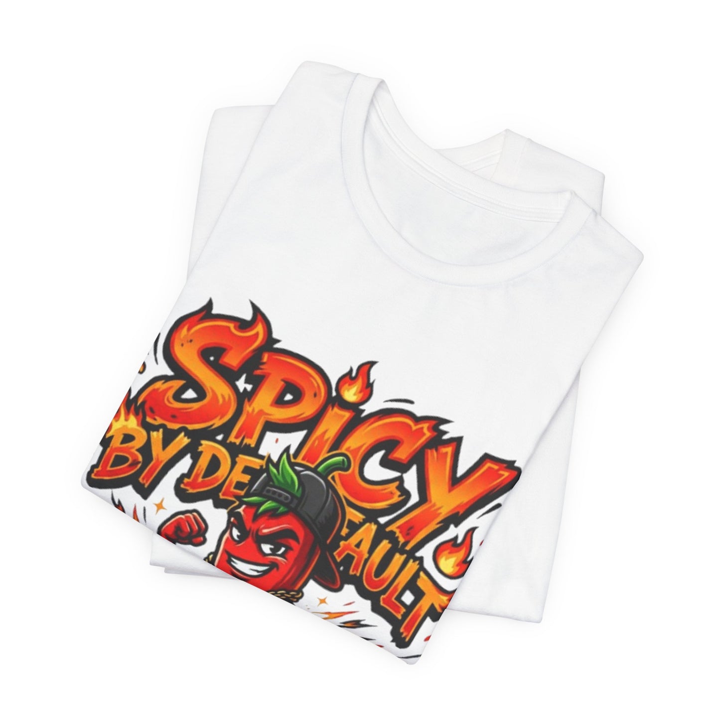 Spicy By Default T-Shirt — Funny Hot Pepper Graphic Tee