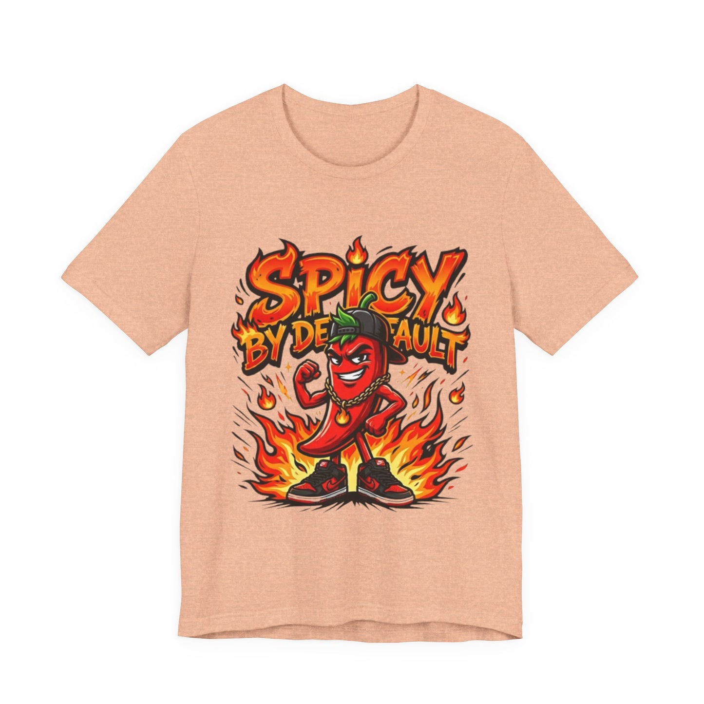 Spicy By Default T-Shirt — Funny Hot Pepper Graphic Tee