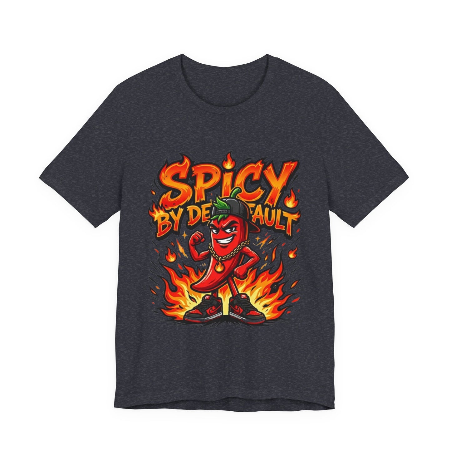 Spicy By Default T-Shirt — Funny Hot Pepper Graphic Tee