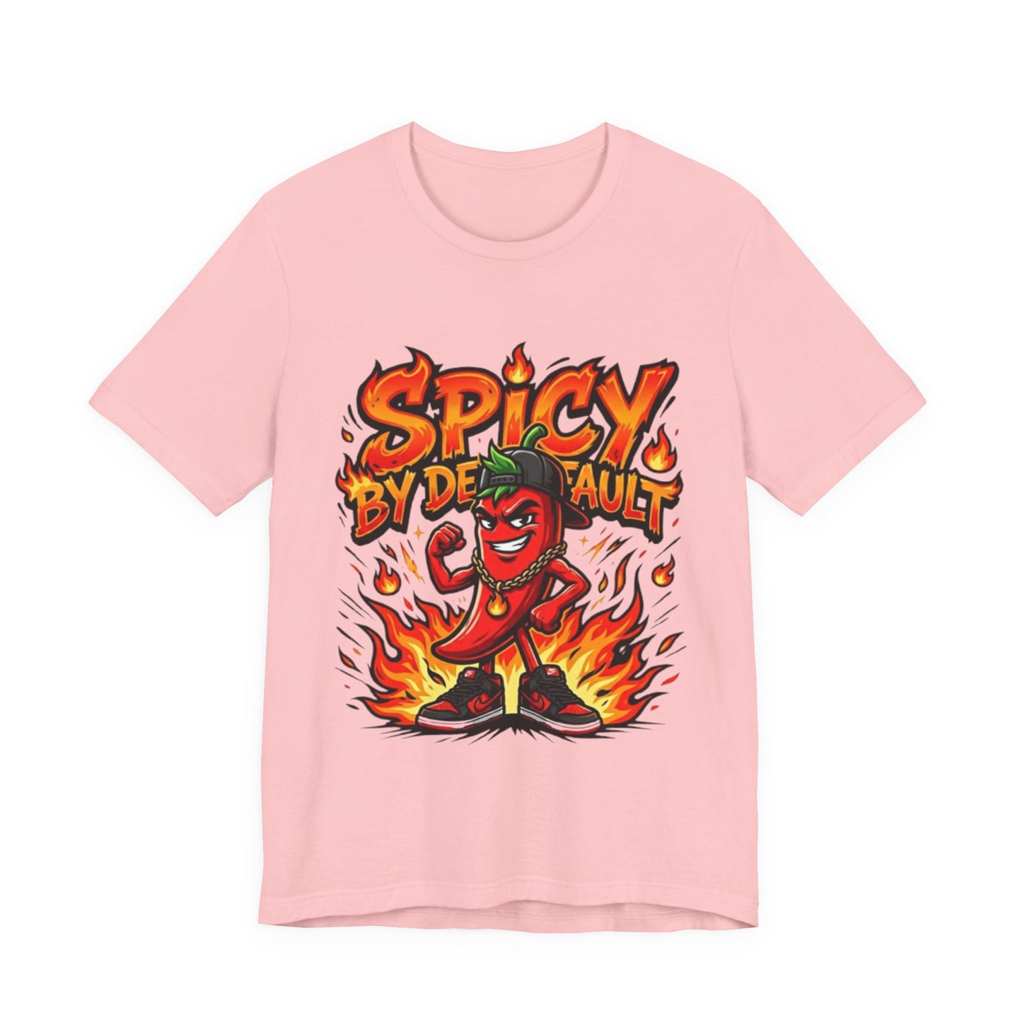 Spicy By Default T-Shirt — Funny Hot Pepper Graphic Tee