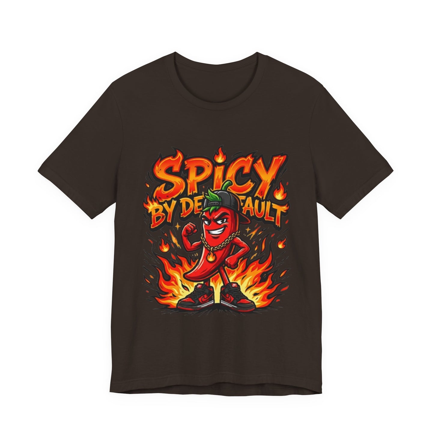Spicy By Default T-Shirt — Funny Hot Pepper Graphic Tee