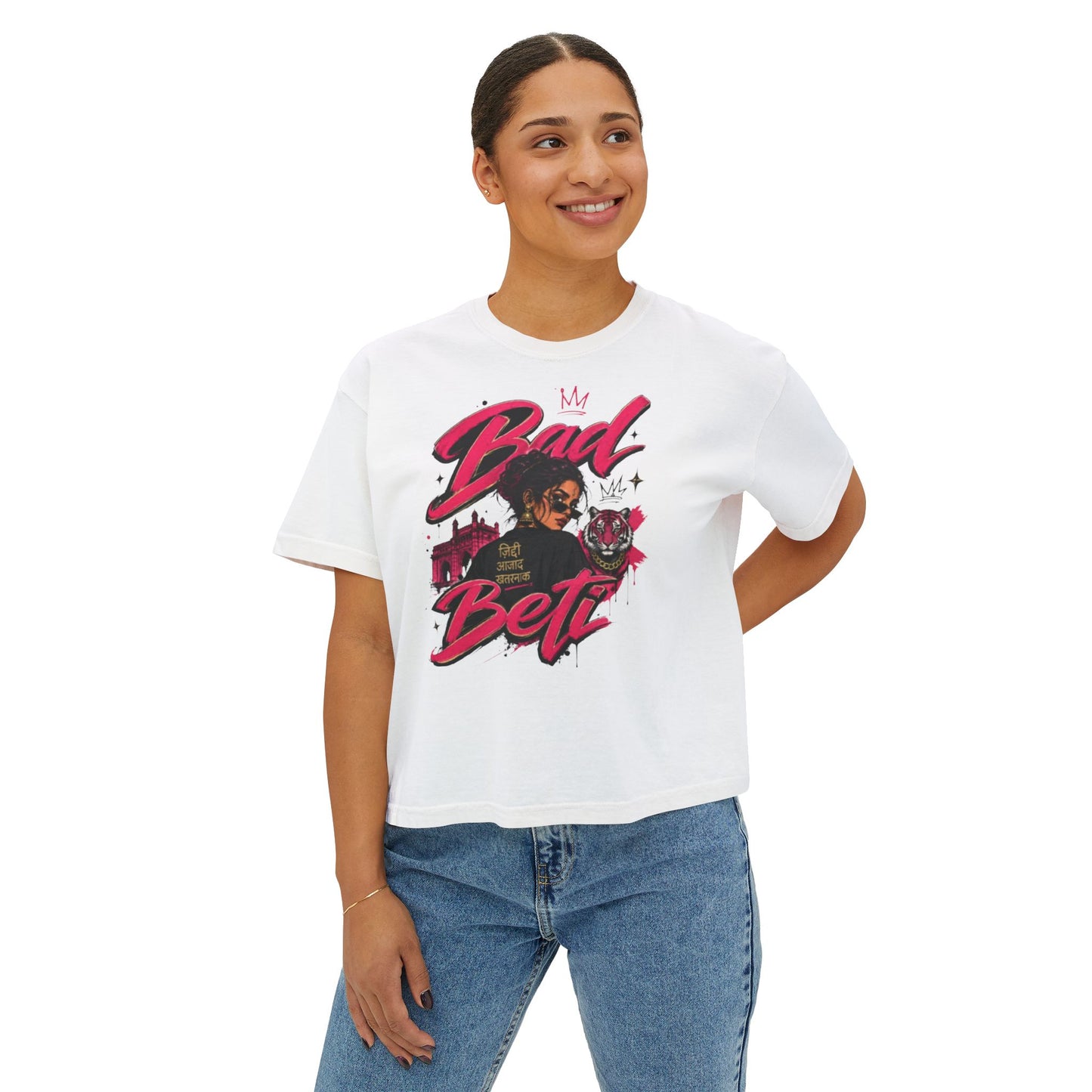Bad Beti Boxy Crop Top – Women’s Streetwear Graphic Tee
