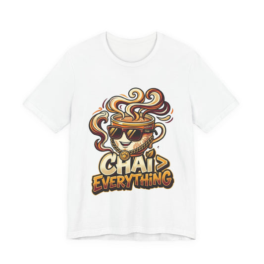 Chai Everything Tee – Cool Sunglasses Chai Cup Graphic T‑Shirt