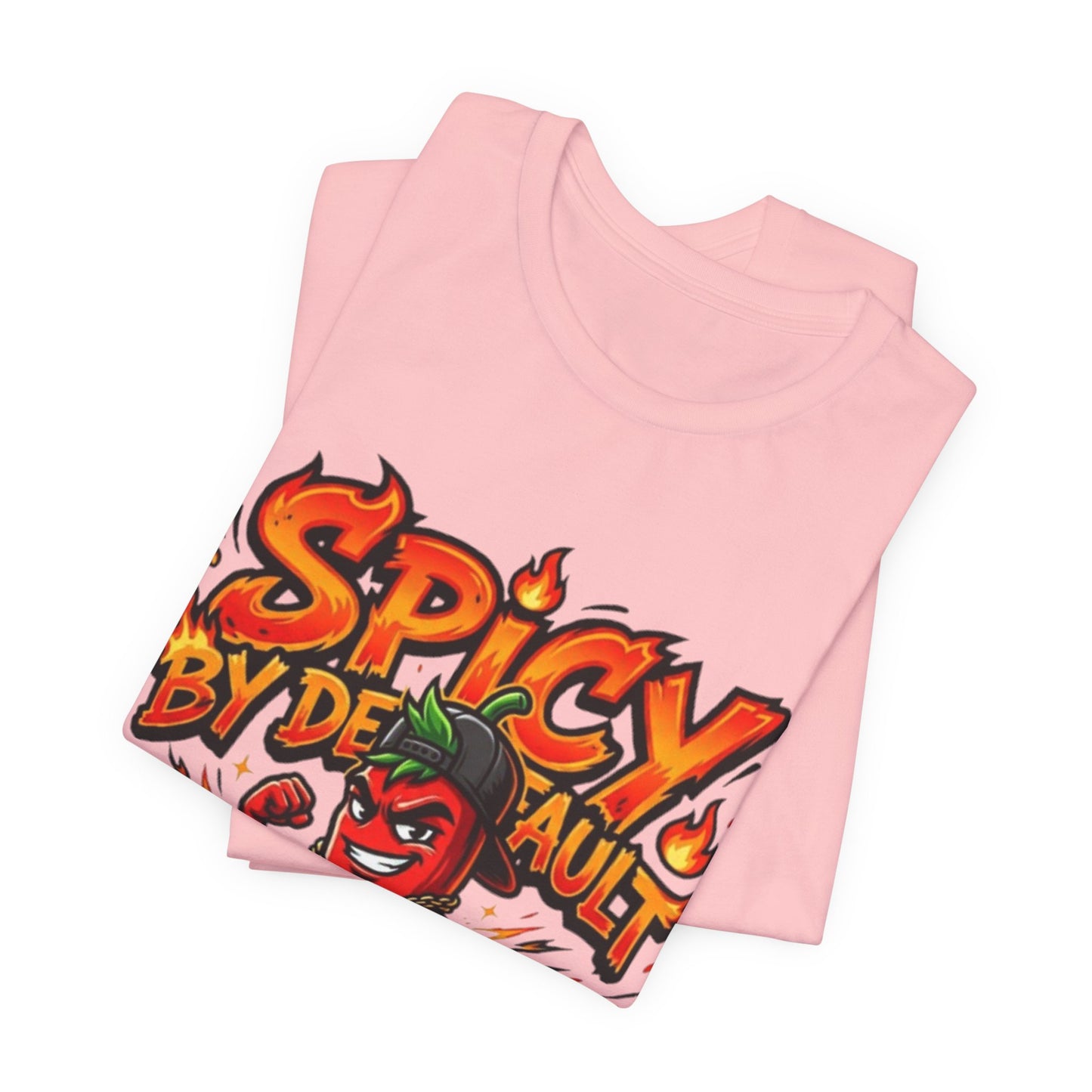 Spicy By Default T-Shirt — Funny Hot Pepper Graphic Tee