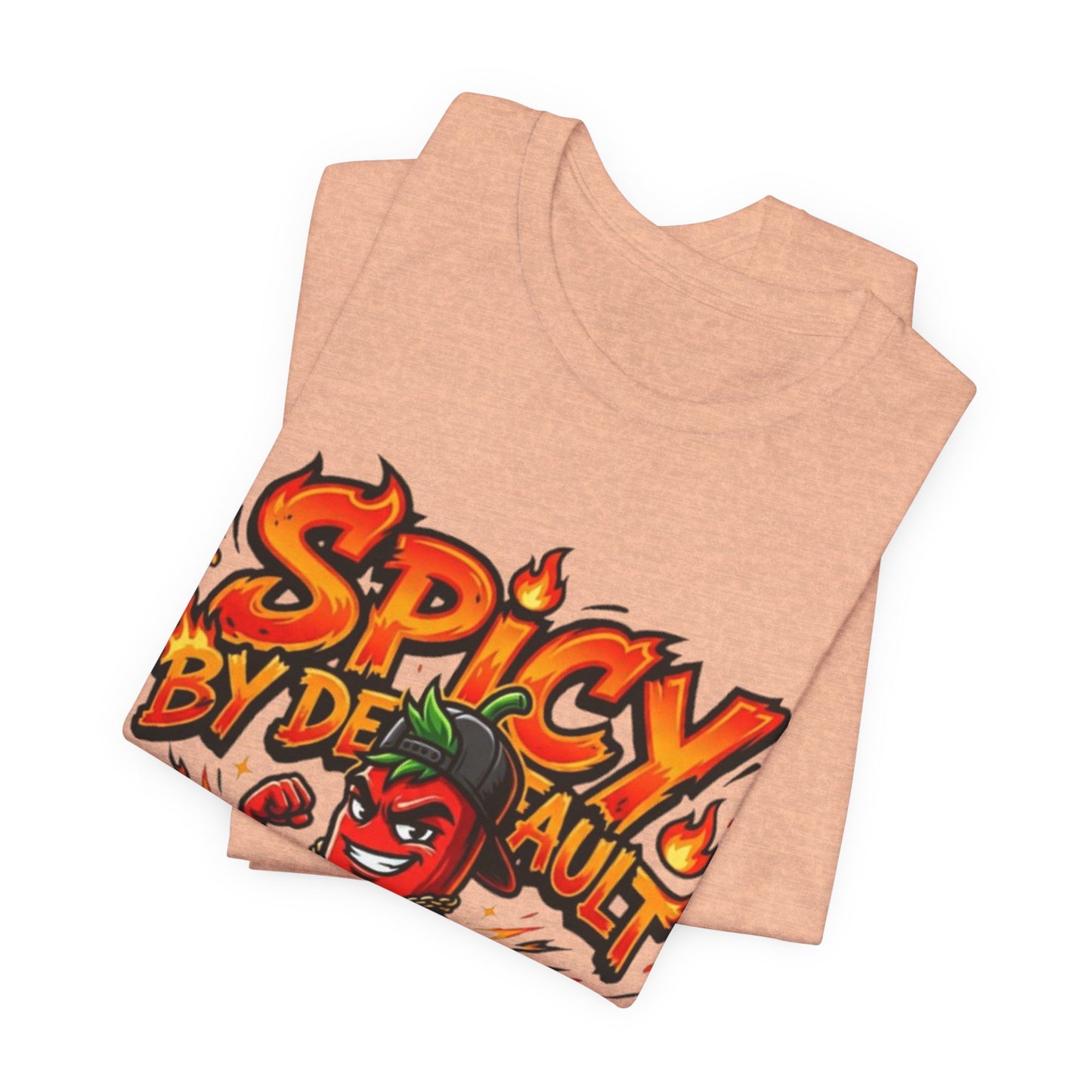 Spicy By Default T-Shirt — Funny Hot Pepper Graphic Tee