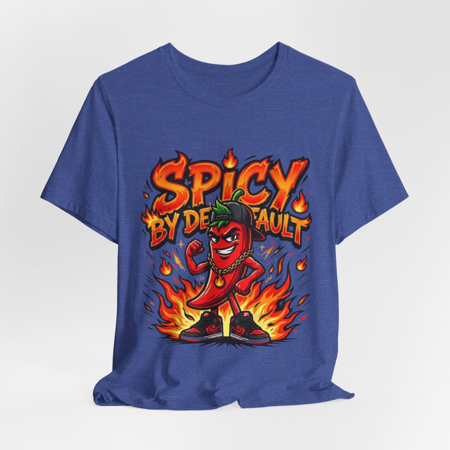 Spicy By Default T-Shirt — Funny Hot Pepper Graphic Tee