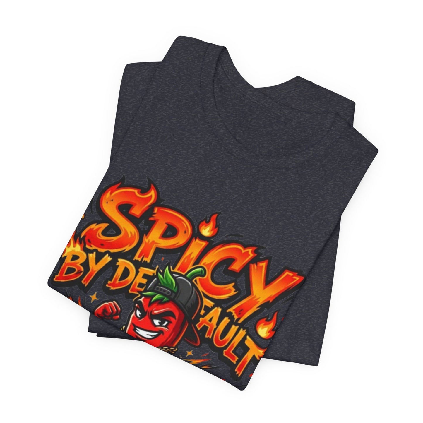 Spicy By Default T-Shirt — Funny Hot Pepper Graphic Tee