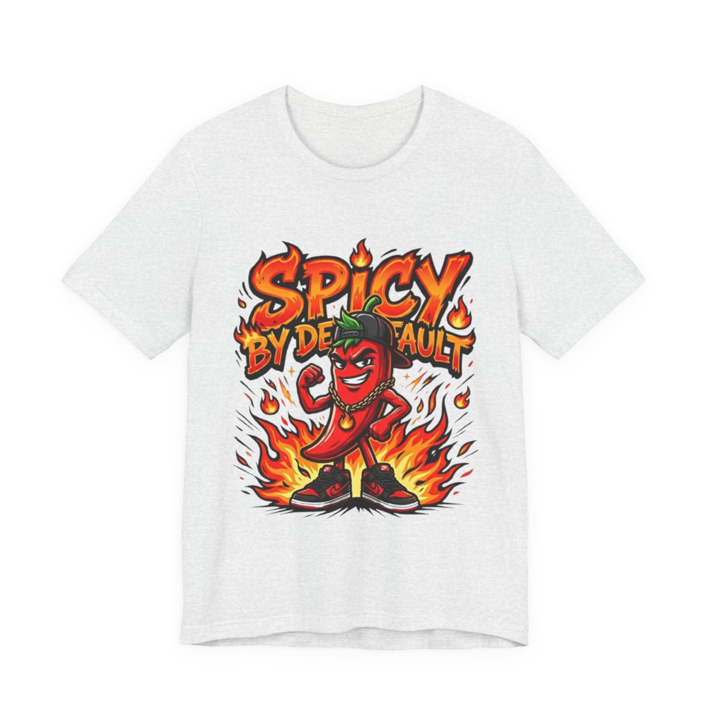 Spicy By Default T-Shirt — Funny Hot Pepper Graphic Tee