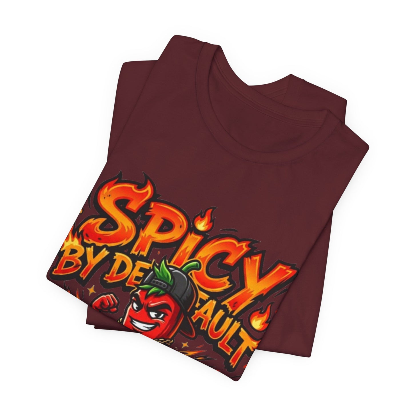Spicy By Default T-Shirt — Funny Hot Pepper Graphic Tee