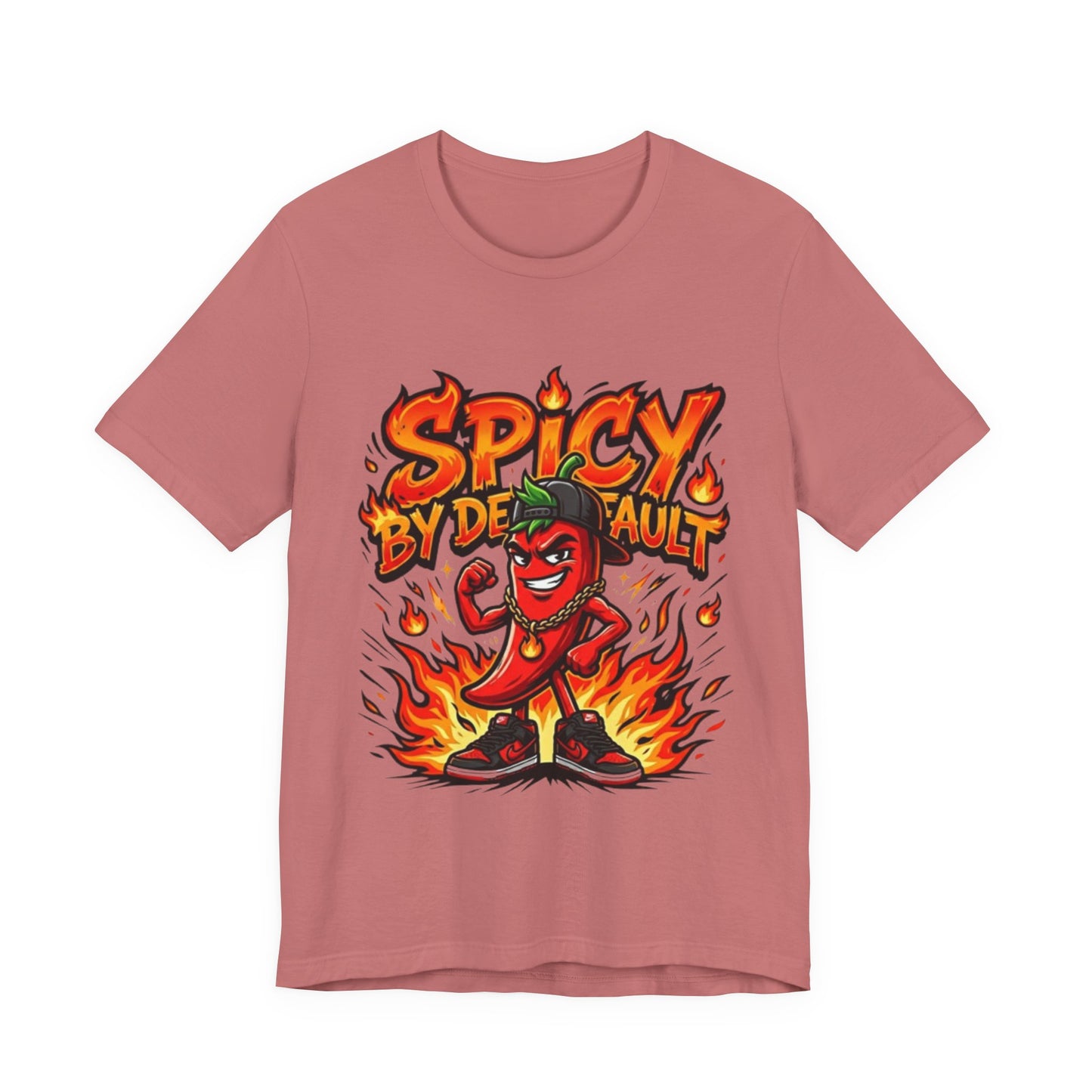 Spicy By Default T-Shirt — Funny Hot Pepper Graphic Tee