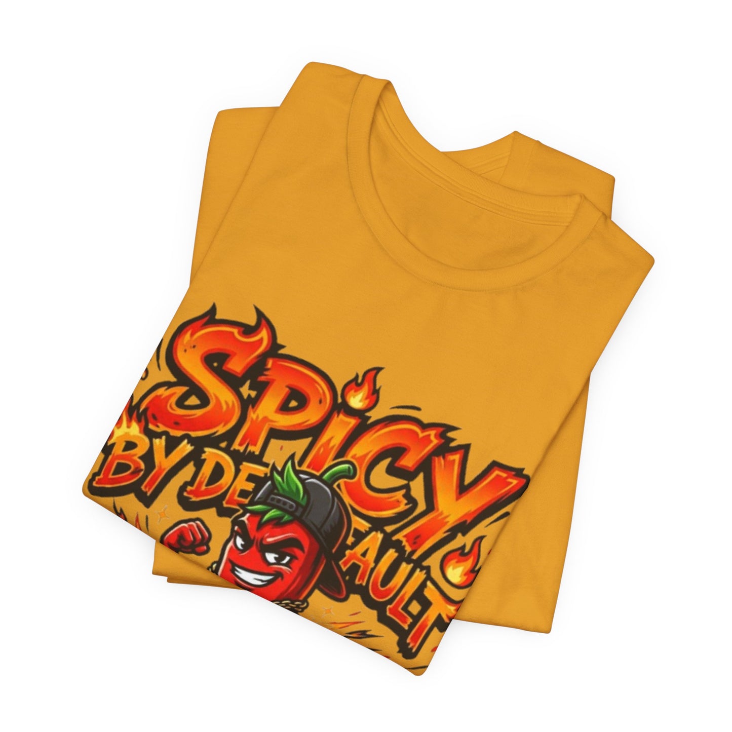 Spicy By Default T-Shirt — Funny Hot Pepper Graphic Tee