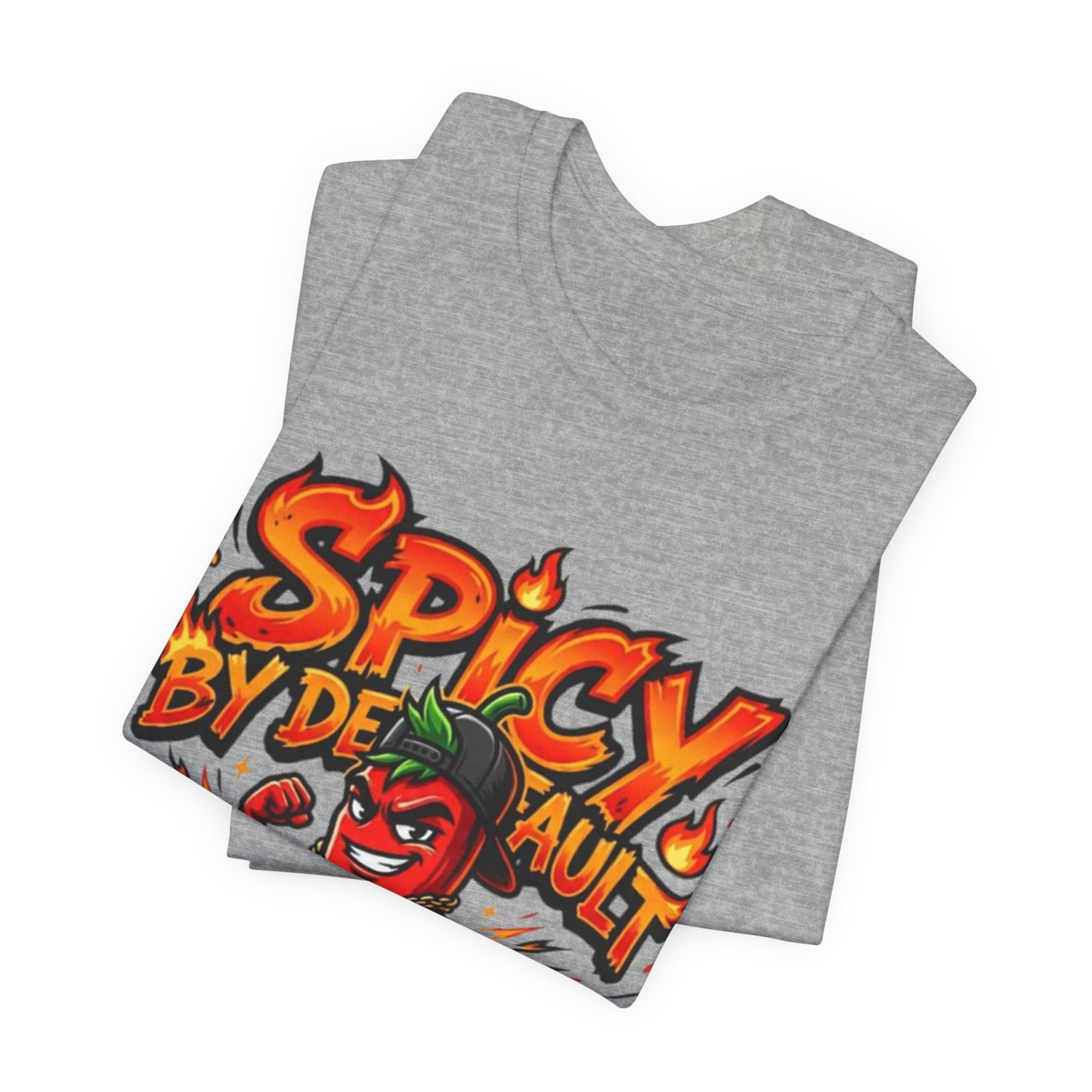 Spicy By Default T-Shirt — Funny Hot Pepper Graphic Tee