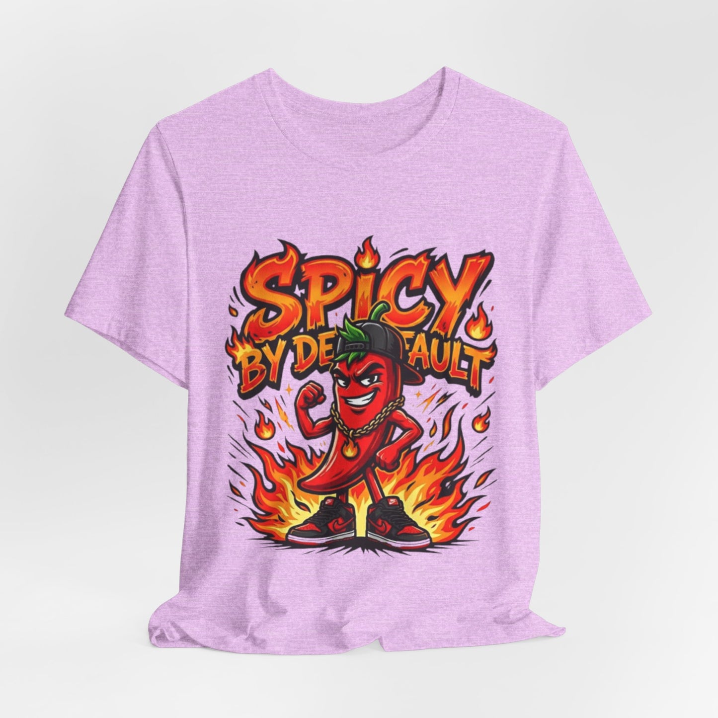 Spicy By Default T-Shirt — Funny Hot Pepper Graphic Tee