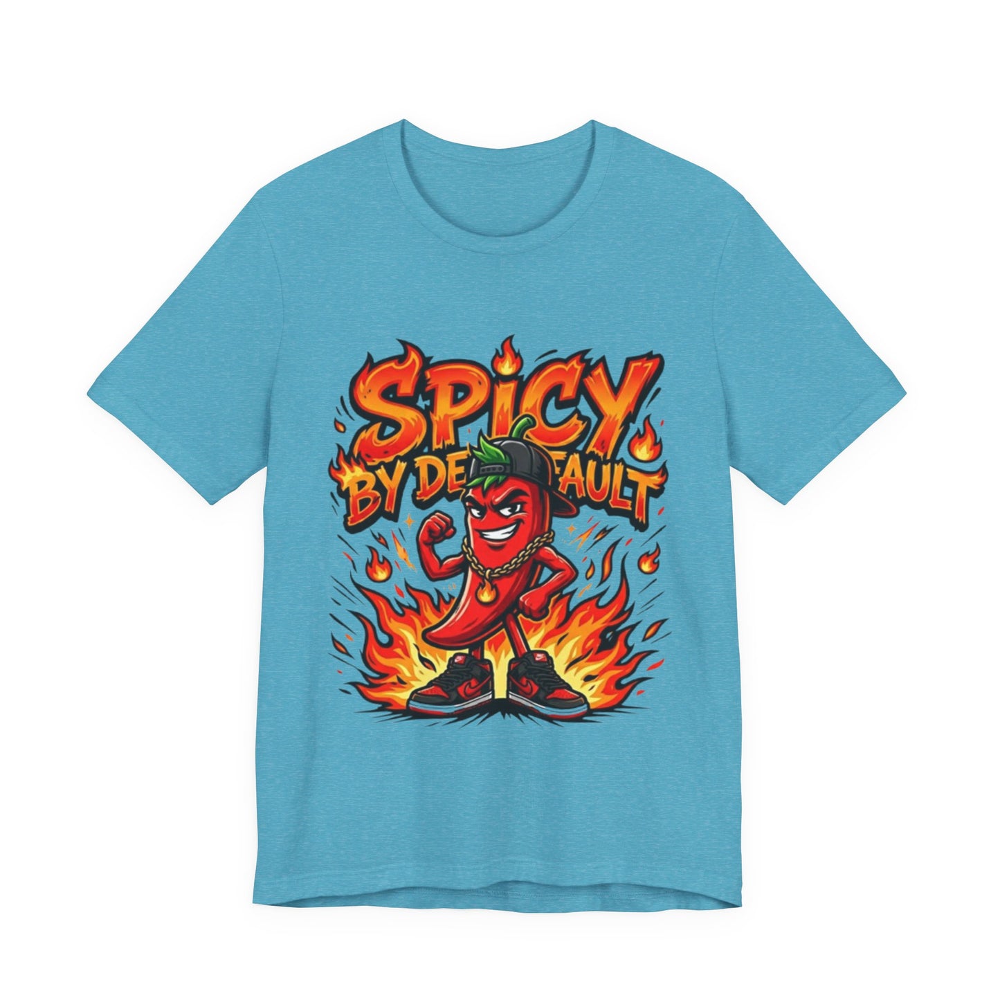 Spicy By Default T-Shirt — Funny Hot Pepper Graphic Tee