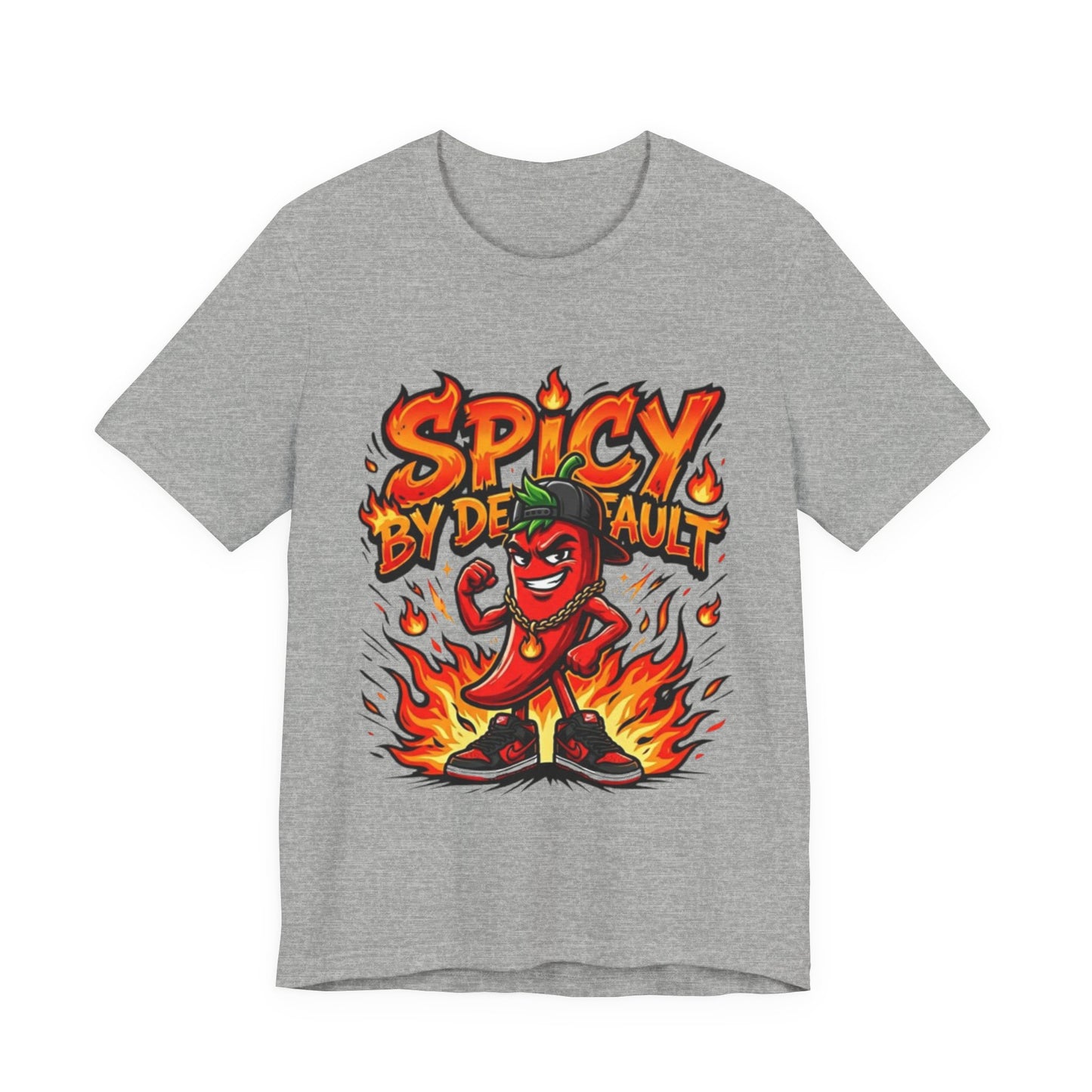 Spicy By Default T-Shirt — Funny Hot Pepper Graphic Tee