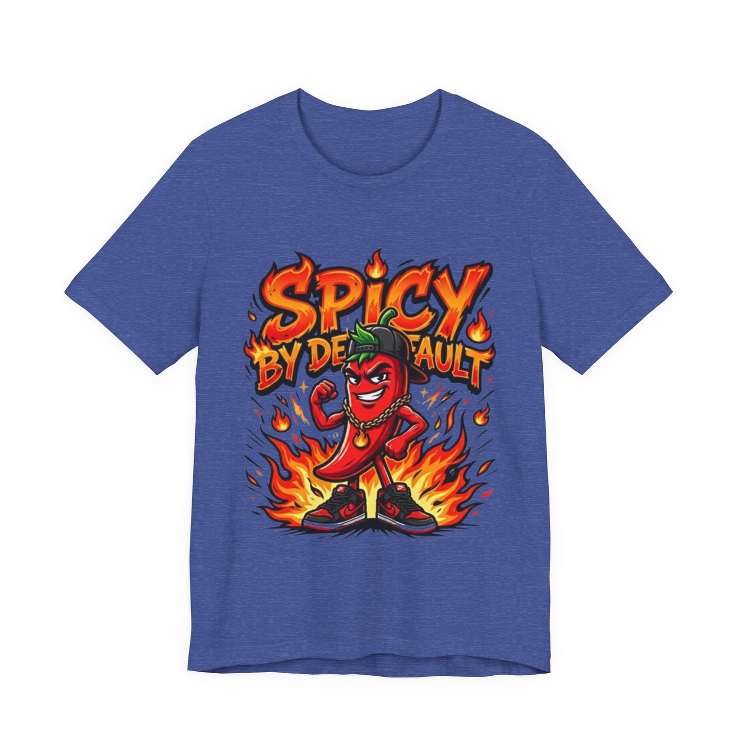 Spicy By Default T-Shirt — Funny Hot Pepper Graphic Tee