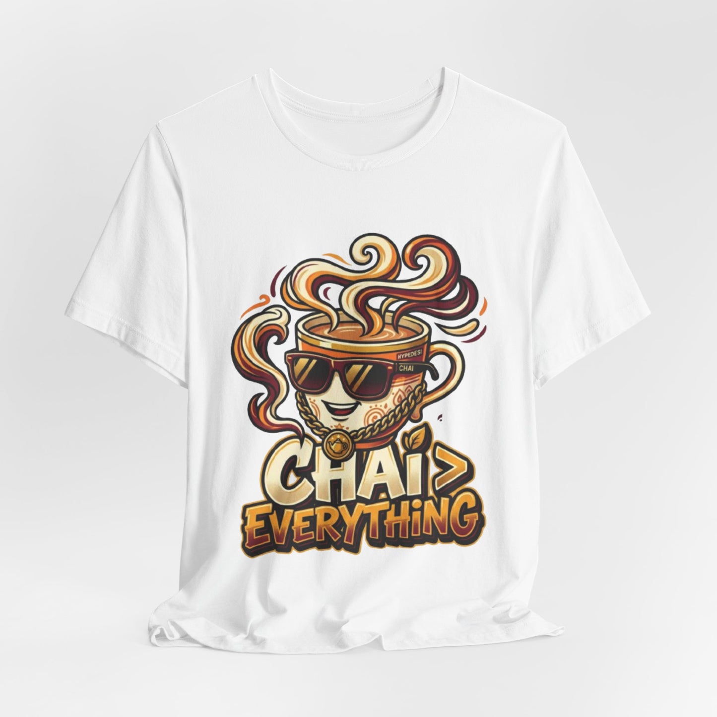 Chai Everything Tee – Cool Sunglasses Chai Cup Graphic T‑Shirt