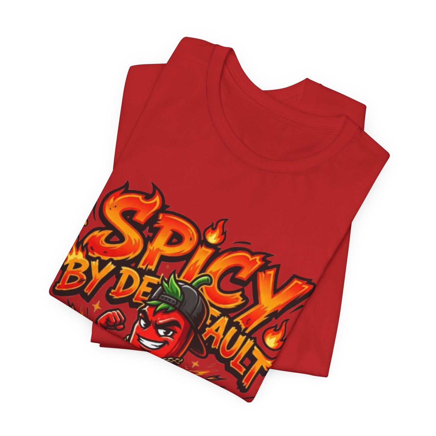 Spicy By Default T-Shirt — Funny Hot Pepper Graphic Tee