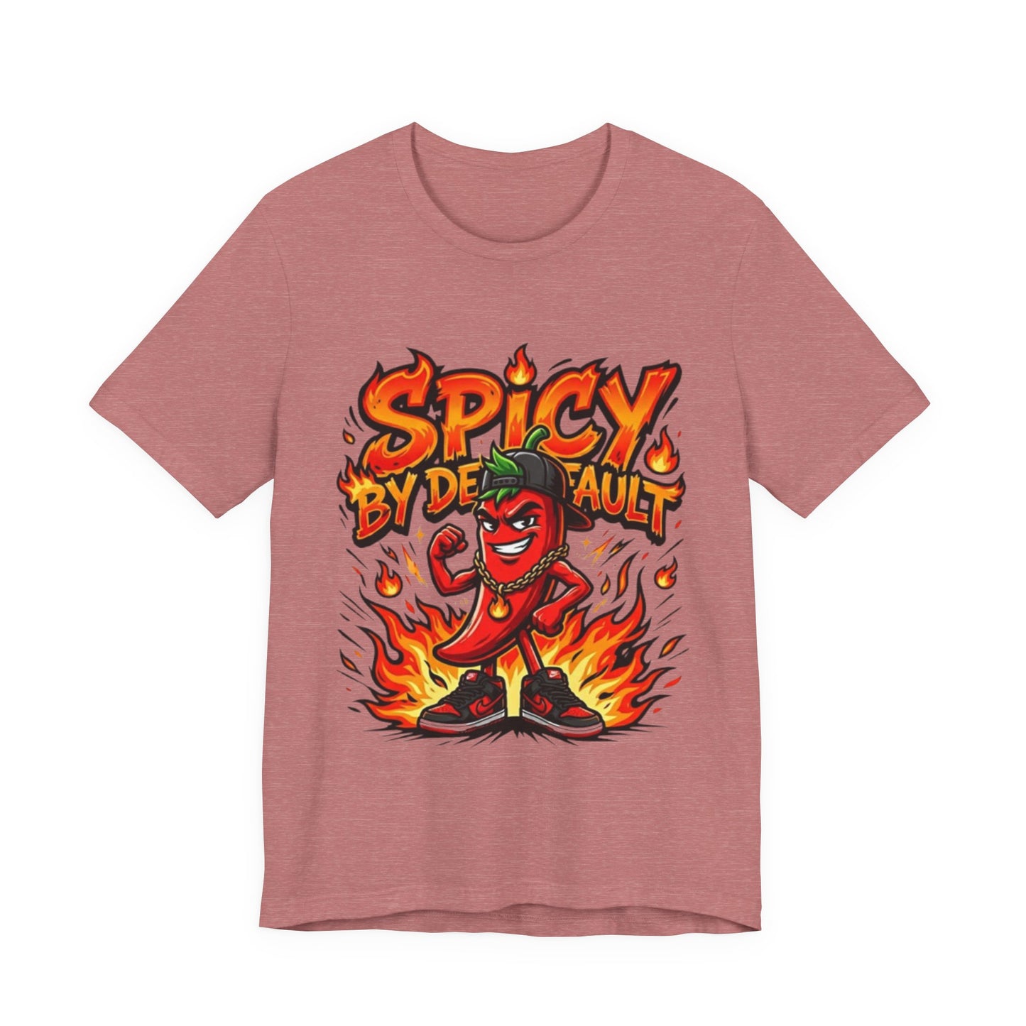 Spicy By Default T-Shirt — Funny Hot Pepper Graphic Tee